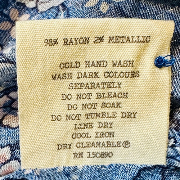 EUC Spell & the Gypsy Collective Navy Blue Zahara Sleeveless Blouse - Picture 16 of 16